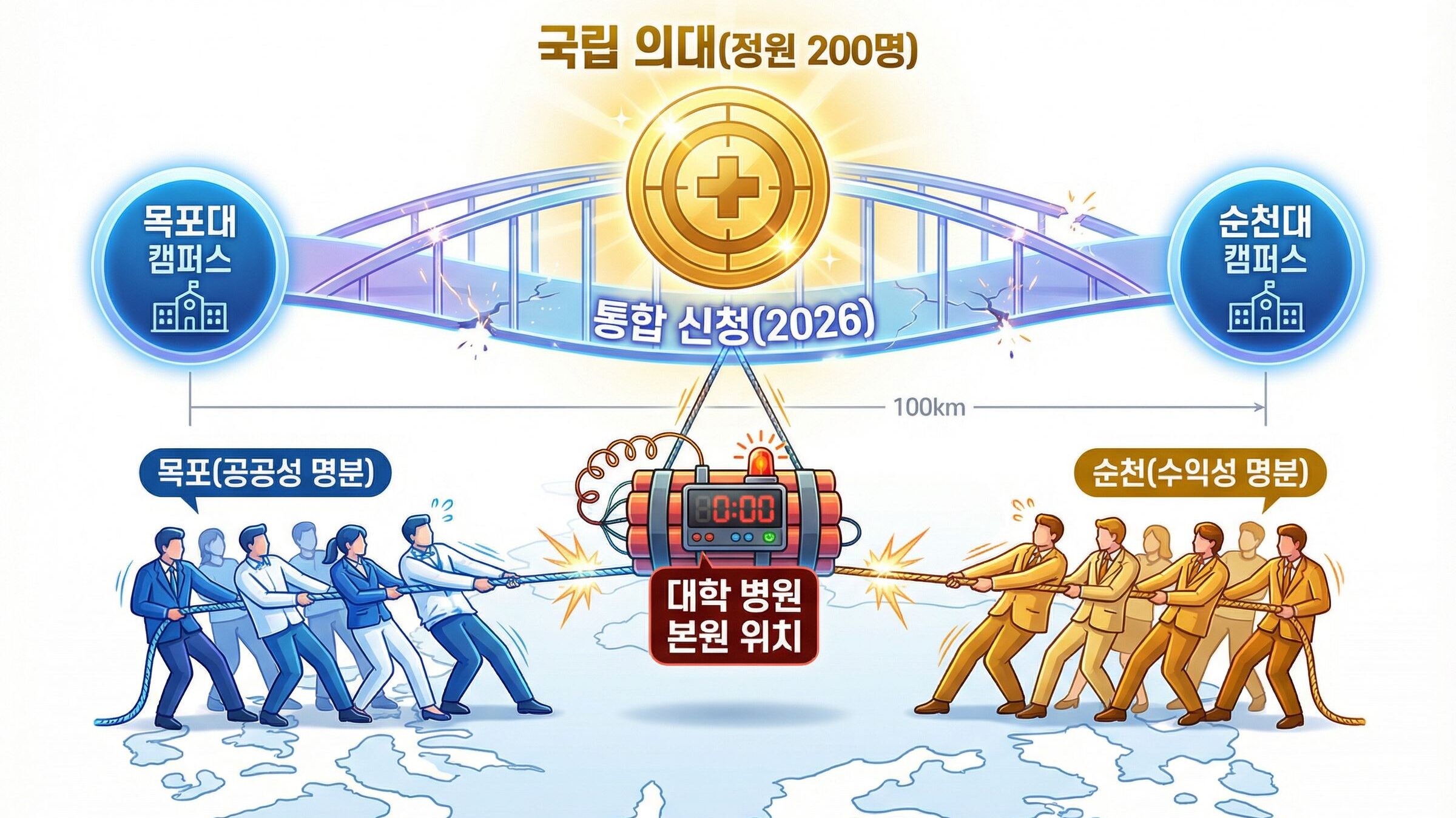 목포대 순천대 통합의 실리를 가져가기 위한 줄다리기