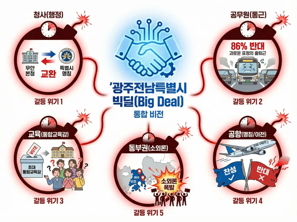 광주전남특별시 인포그래픽 5개 주제