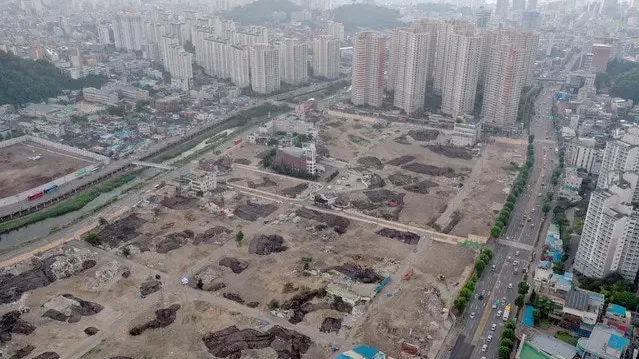 학동4구역 공사현장 드론 촬영