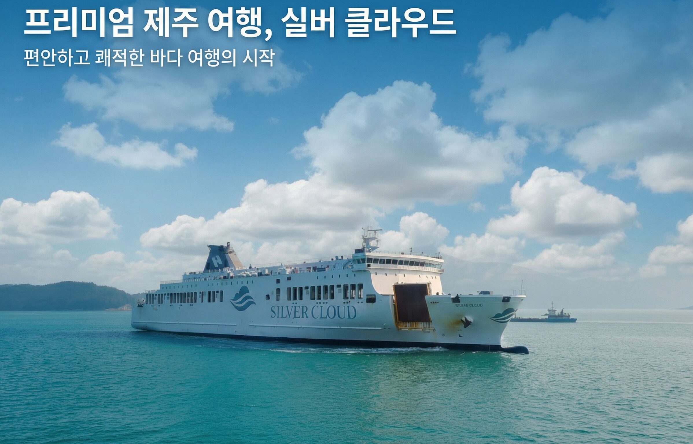 완도에서 제주도로 향하는 실버클라우드호 모습