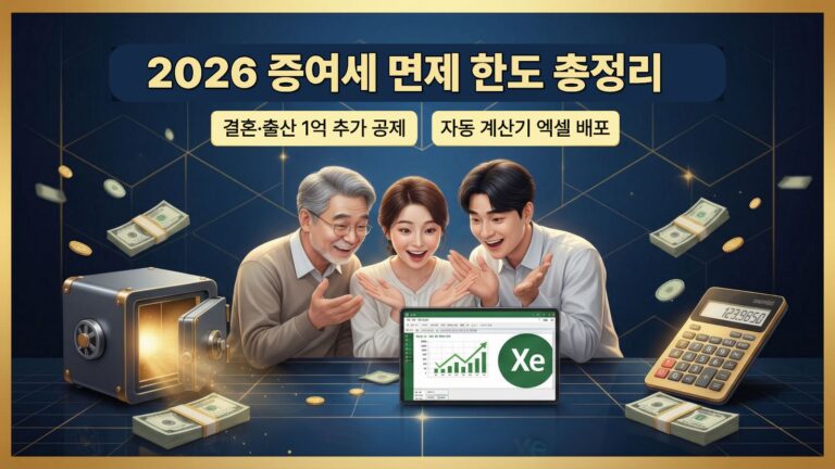 2026년 자녀 증여세 면제 한도 총정리