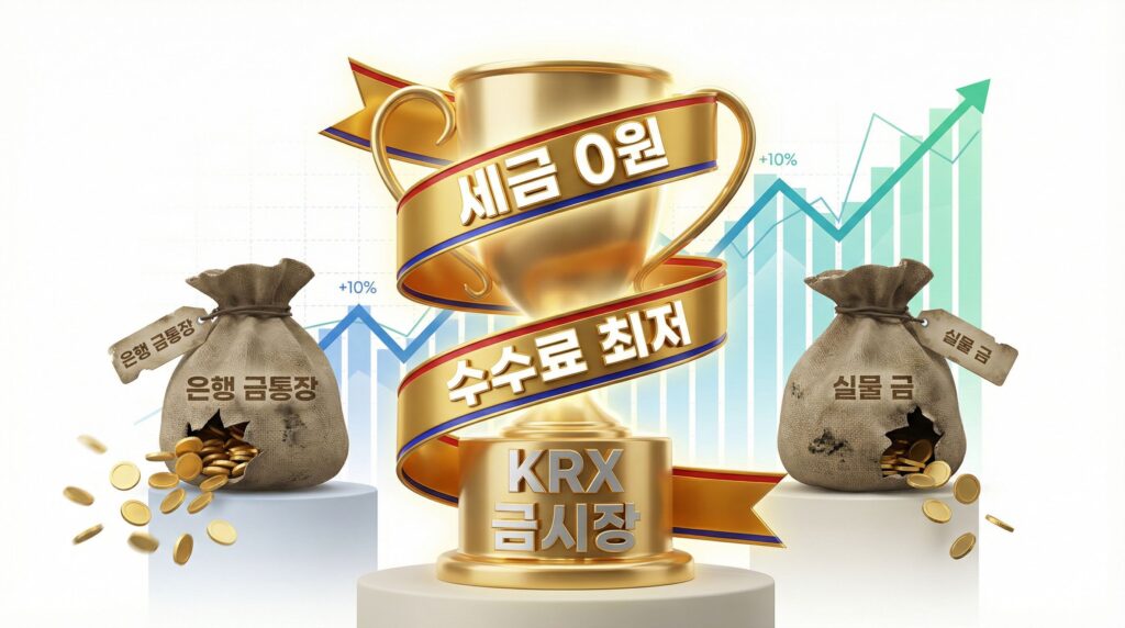 금 투자 방법 비교 사진(은행 금통장 vs krx 금시장 vs 실물 금)