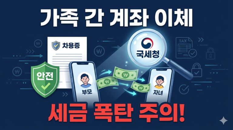 가족 간 계좌 이제 증여 대표이미지