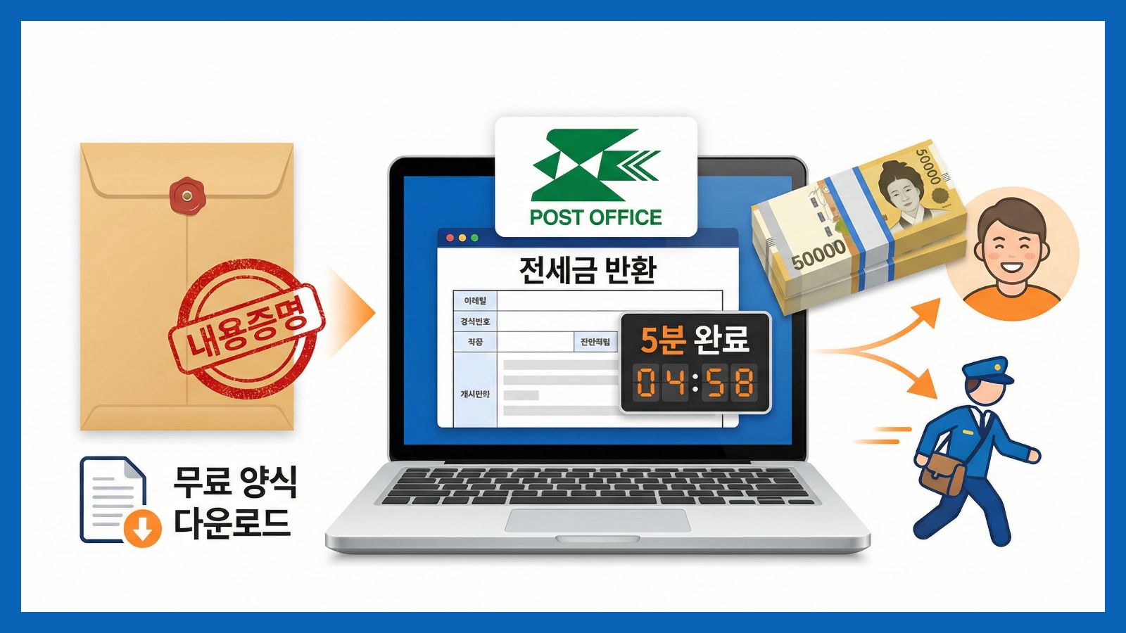 [무료 양식] 전세금 반환 ‘내용증명 작성법’ & 우체국 인터넷 발송 5분 컷