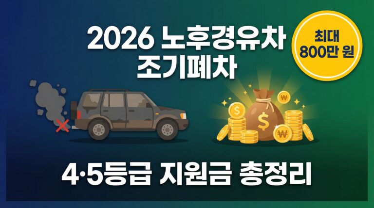 노후경유차 조기폐차 지원금 대표이미지