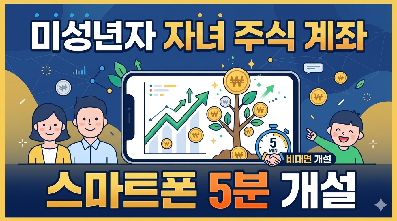 [2026] 미성년자 자녀 주식 계좌 개설 5분 컷 (ft. 1500만 원 투자 후기)