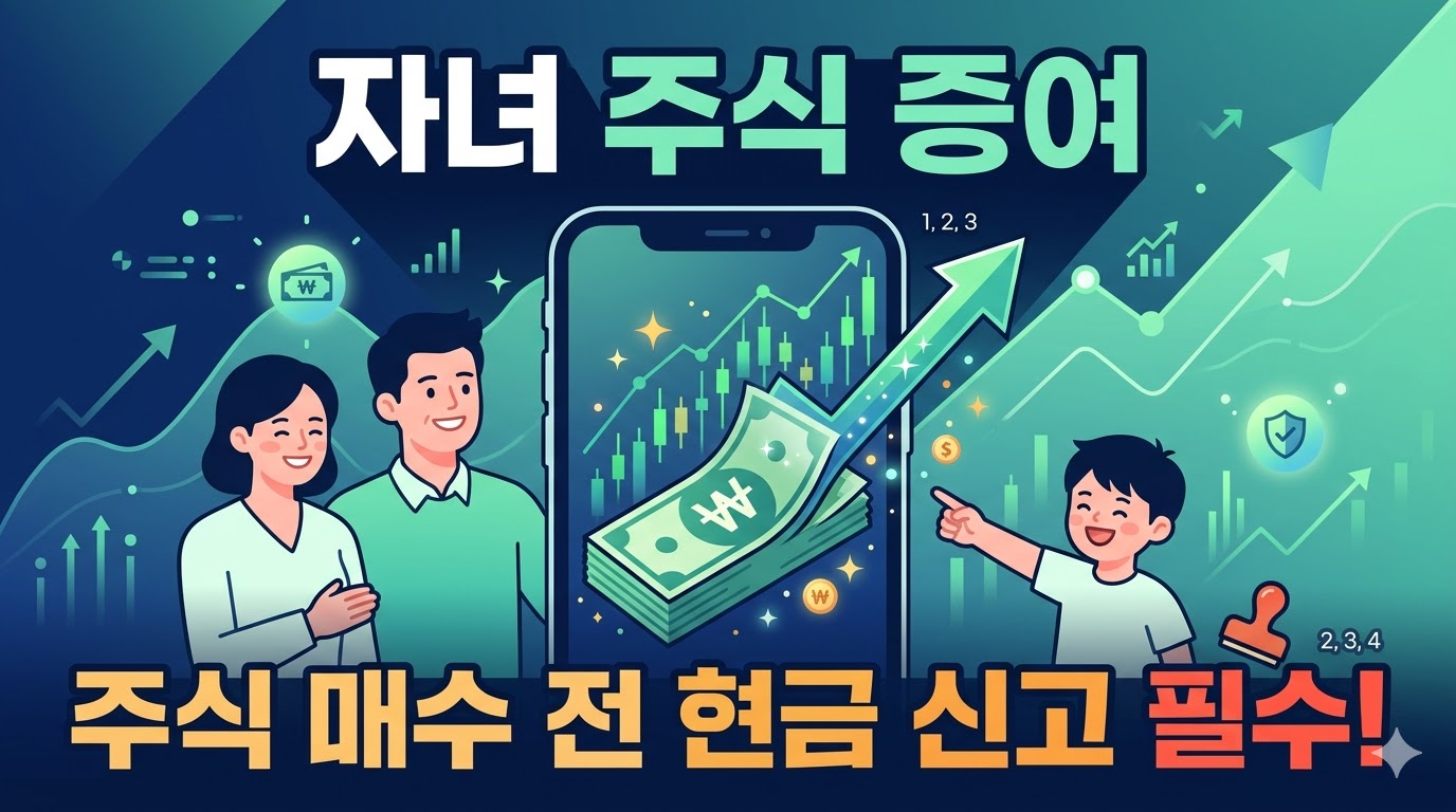 [2026] 자녀 주식 증여 방법 및 손택스 현금 증여세 신고 가이드