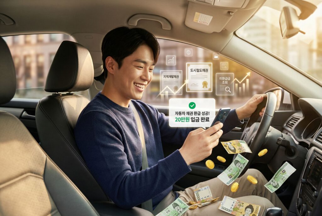 자동차 채권 미환급금 조회 20만원 입금 완료되는 사진