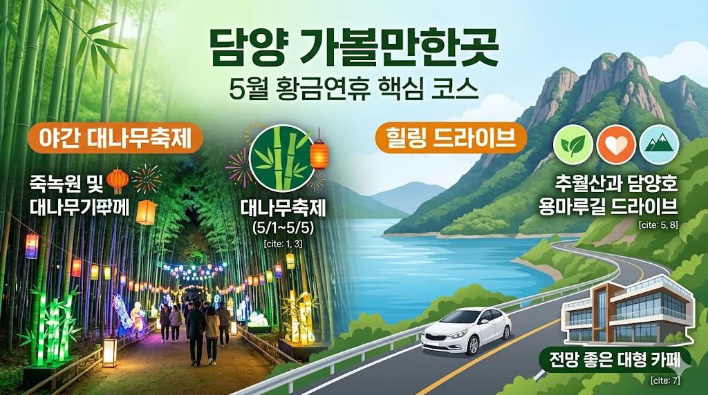 [남도 깊이 읽기] 대나무축제 야간 개장과 드라이브, 완벽한 담양 가볼만한곳 1박 2일