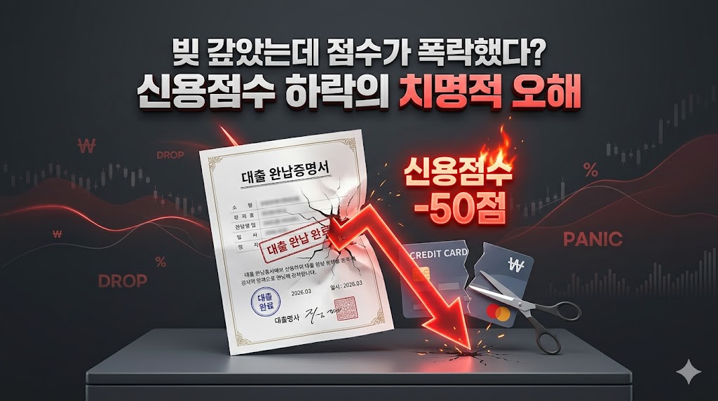 신용점수 하락 원인 대표이미지