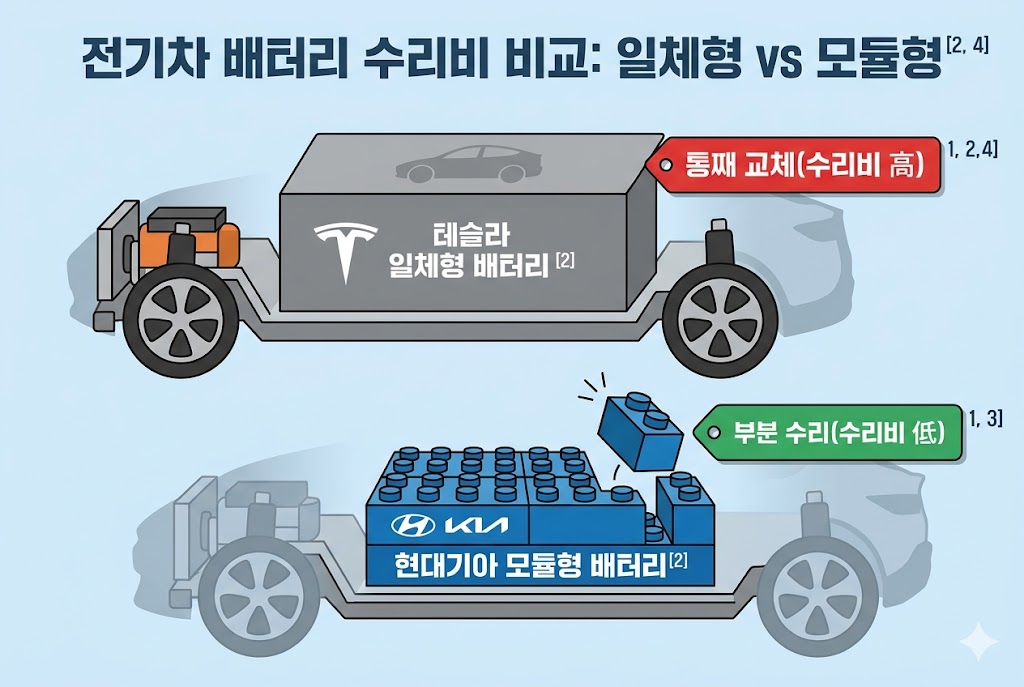 전기차 배터리 수리비 비교