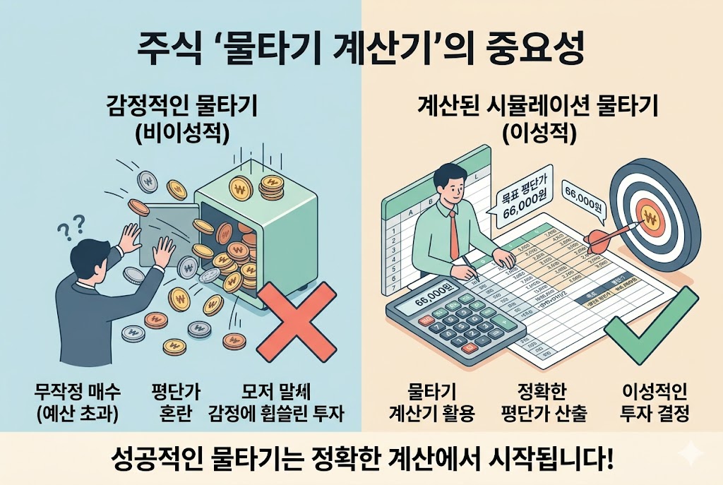 주식 물타기 계산기의 중요성 주식 매매일지 엑셀