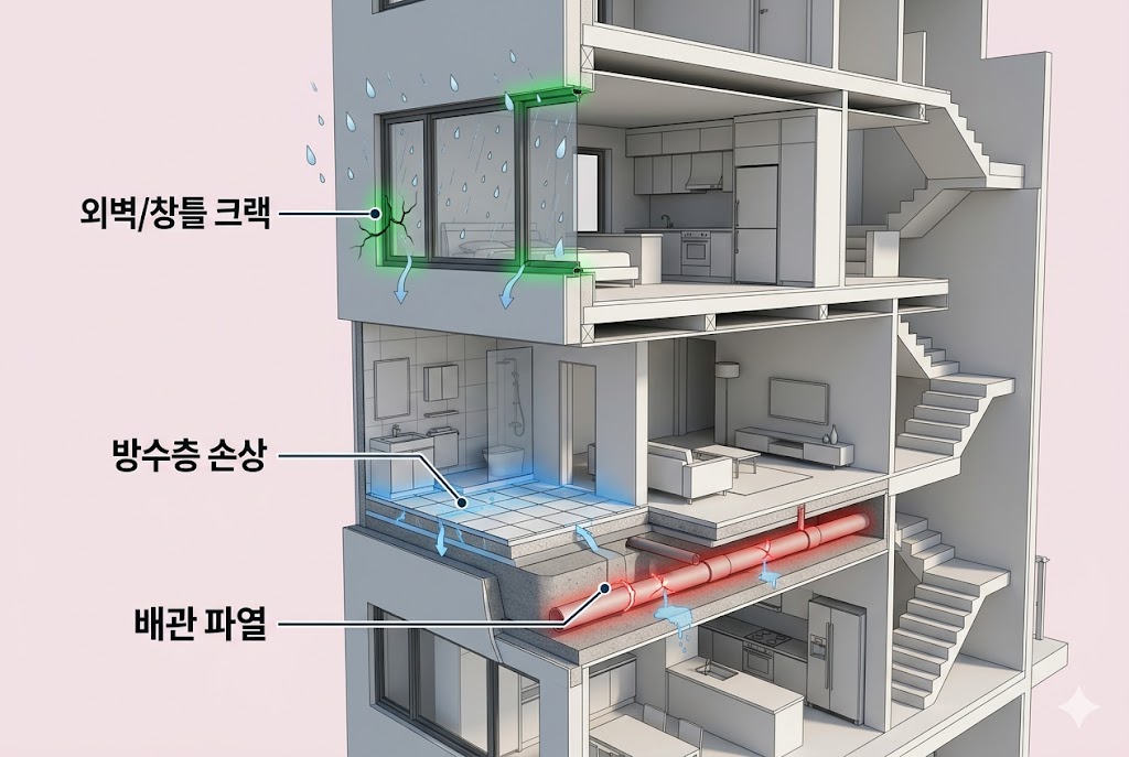 아파트 누수 책임 및 3대 핵심 원인 분석