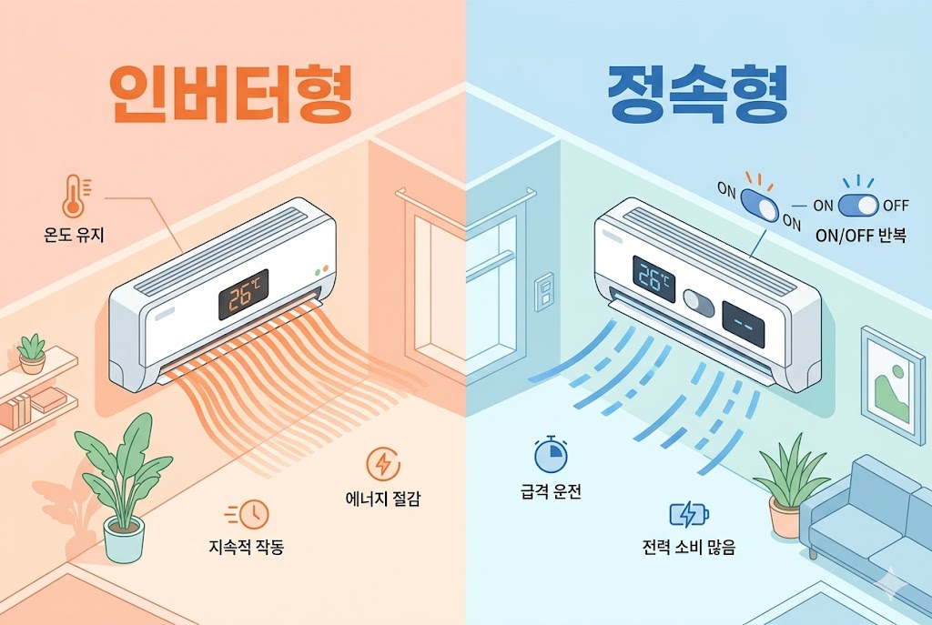에어컨 전기요금 절약 인버터 정숙형 비교